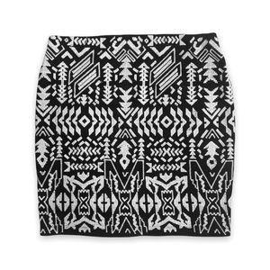 Search for Sanity Embroidered Mini Skirt Black & White Small